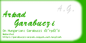 arpad garabuczi business card